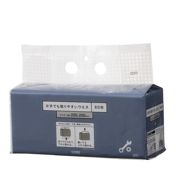 カインズ 片手でも取りやすいウエス 80枚
