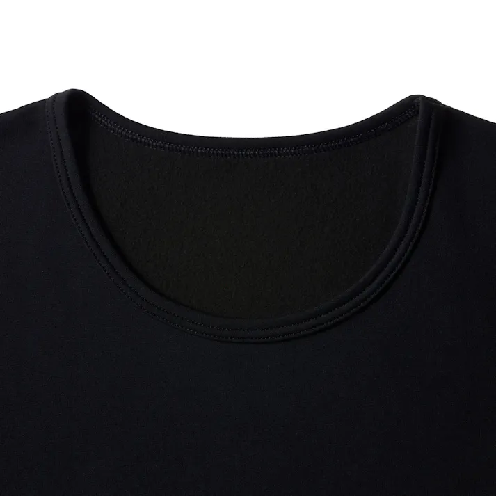 サラサーモ 蒸れにくいインナー Tシャツ 丸首 ブラック L