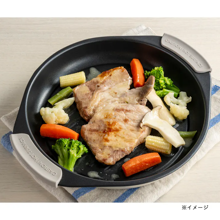 レンジで楽チン グリルプレート 丸型