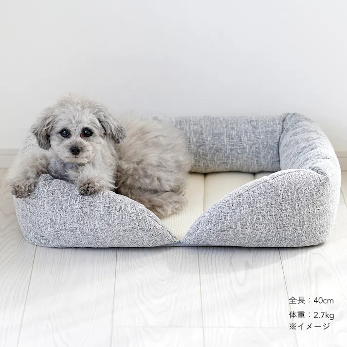 縁付きスクエアマット Mサイズ シュニールグレー