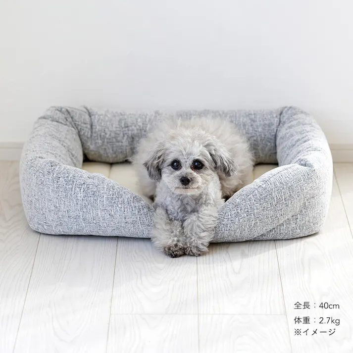 縁付きスクエアマット Mサイズ シュニールグレー