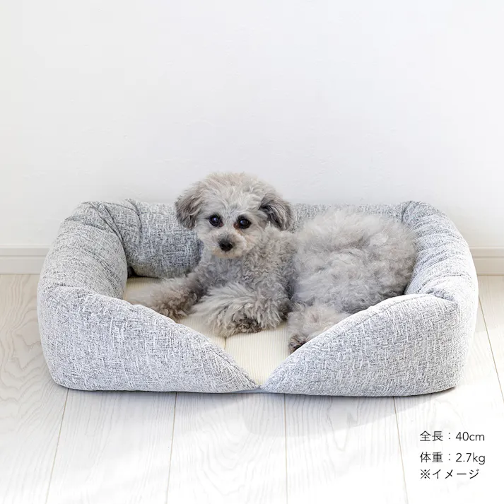 縁付きスクエアマット Mサイズ シュニールグレー