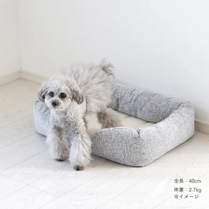 縁付きスクエアマット Mサイズ シュニールグレー