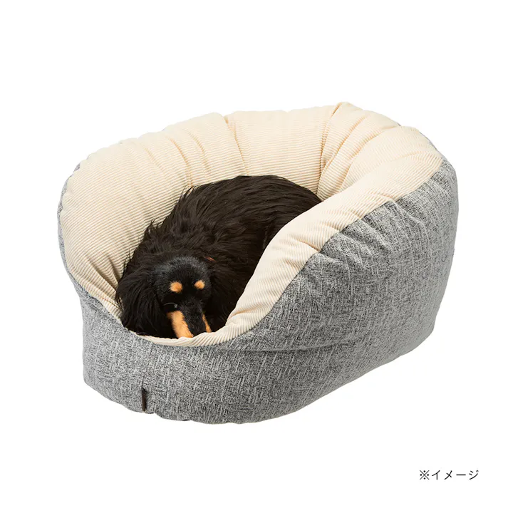 のびのびホットドッグベッド シュニールグレー