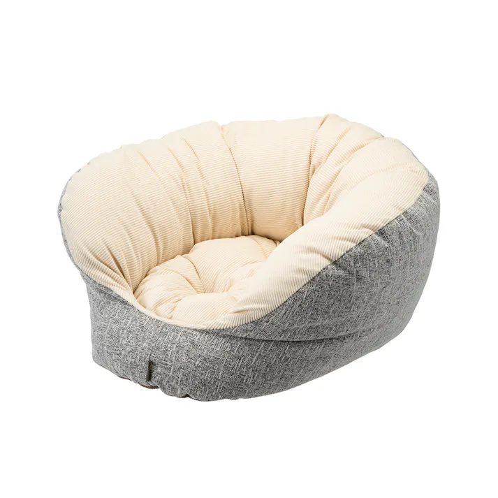 のびのびホットドッグベッド シュニールグレー