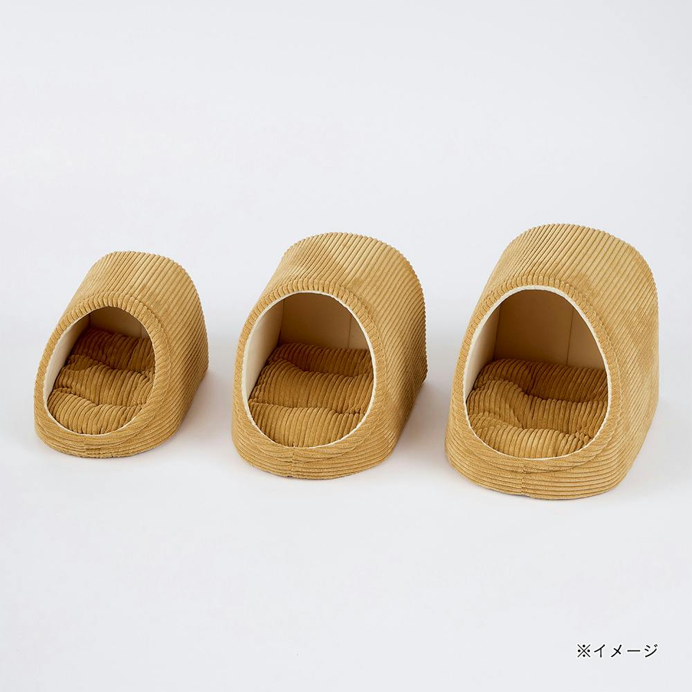 かまくらこページ かまくらベッド Lサイズ コーデュロイイエロー | ペット用品（犬