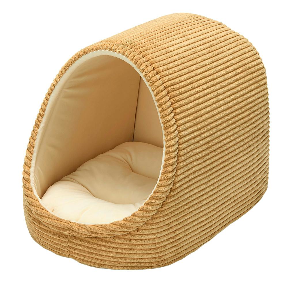 かまくらこページ かまくらベッド Lサイズ コーデュロイイエロー | ペット用品（犬