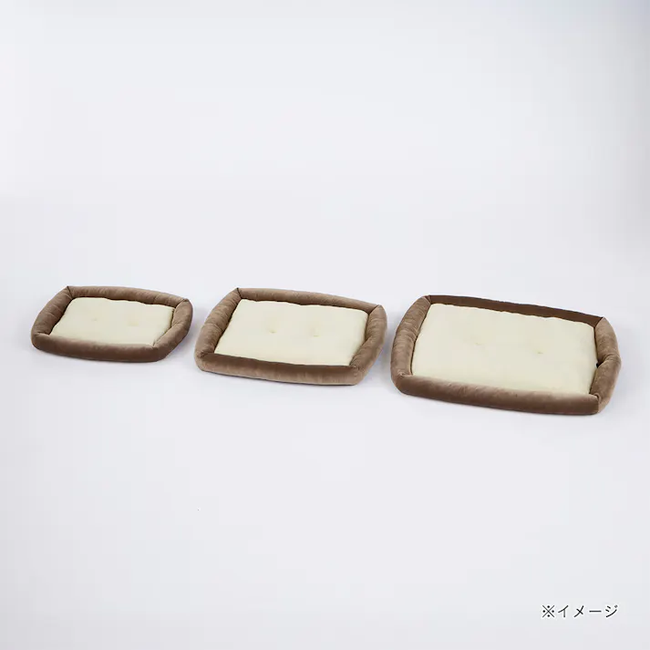 肌にやさしいうるふわクッションベッド Mサイズ ブラウン