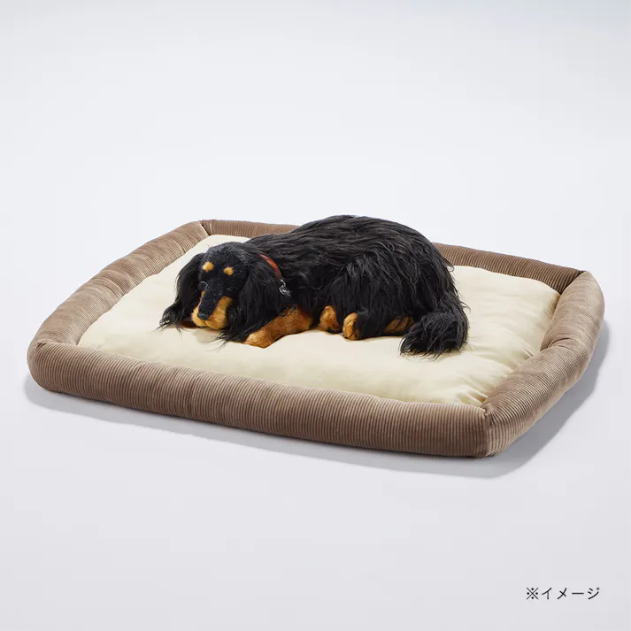 肌にやさしいうるふわクッションベッド Lサイズ ブラウン