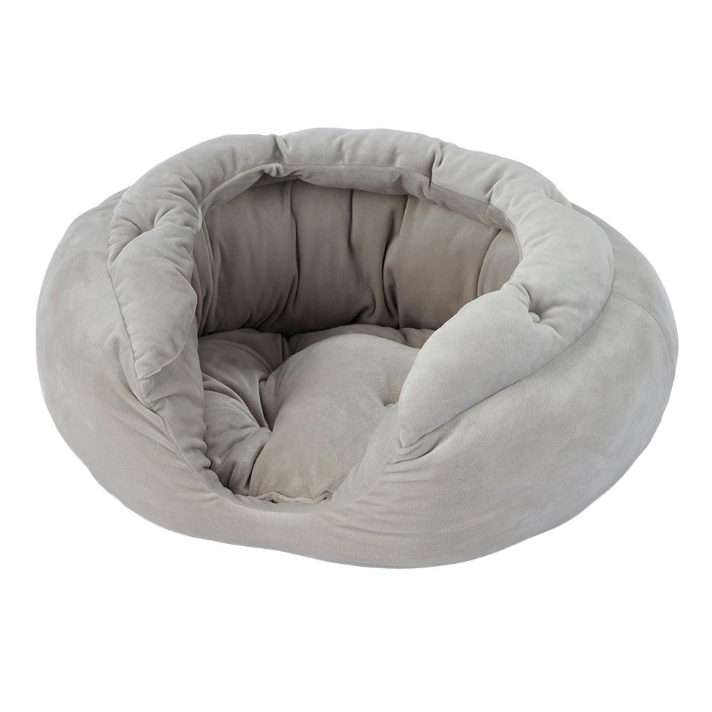 ペットのためのオーバル型ベッド Lサイズ グレー | ペットベッド