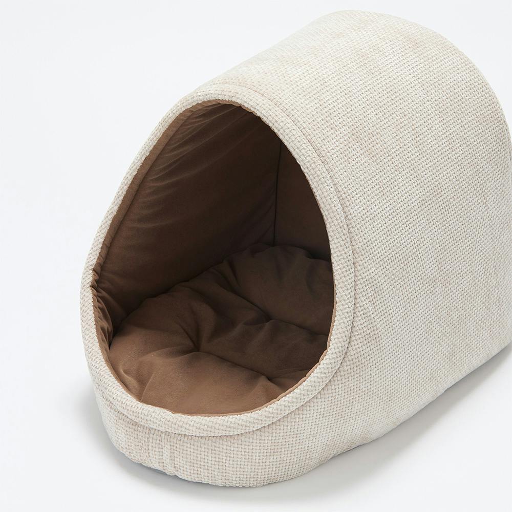 かまくらベッド シュニール ベージュ Lサイズ | ペットベッド