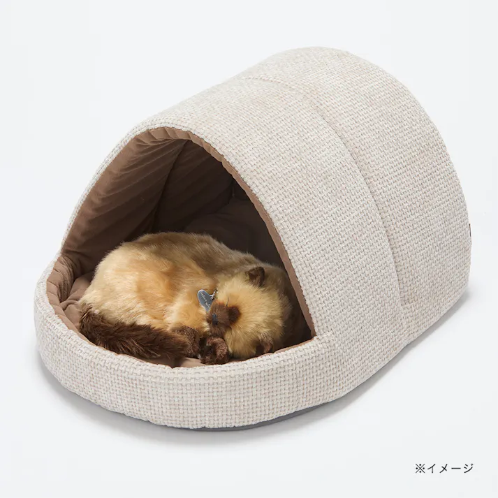 猫用ドームベッド シュニール ベージュ