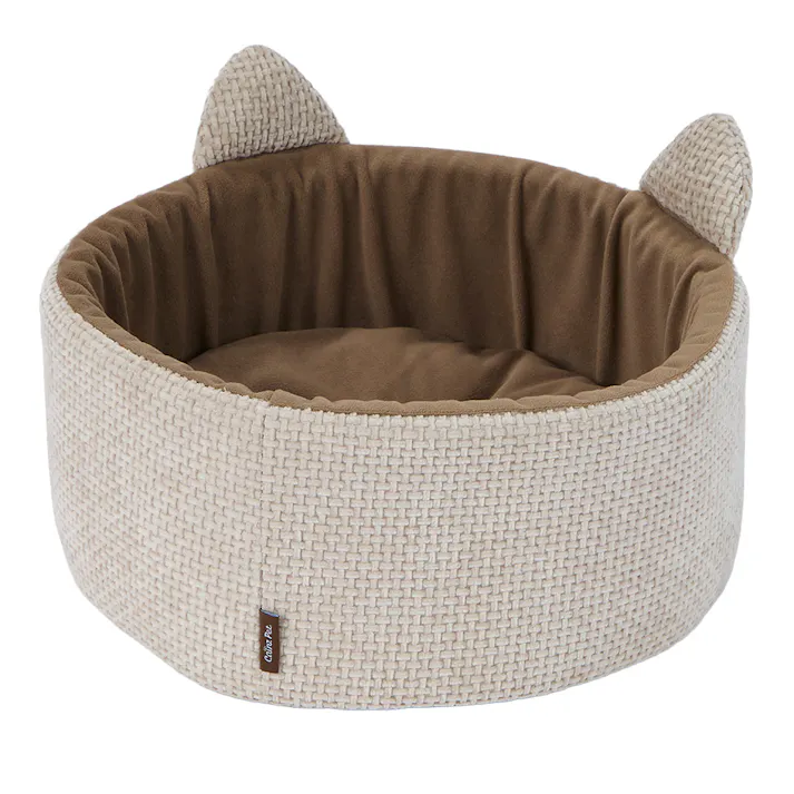 猫丸型ベッド シュニール ベージュ