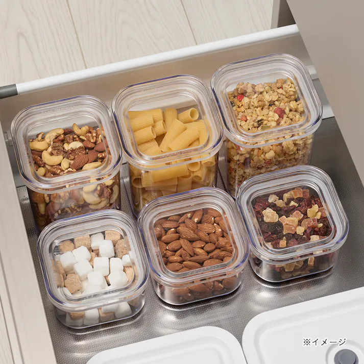 上から見える保存容器 正方形 1.7L