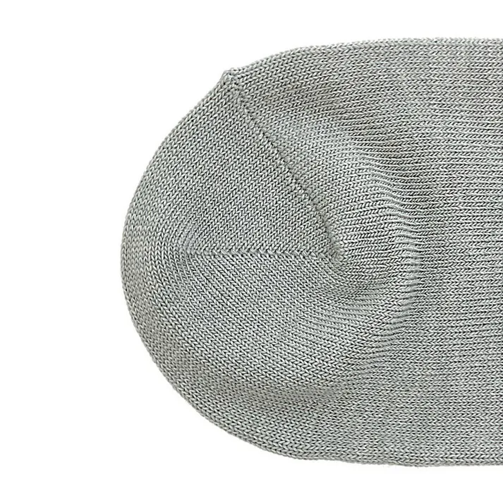 暑くても寒くても快適 靴下 スニーカー丈 先丸 グレー 25.0cm-27.0cm 2足組