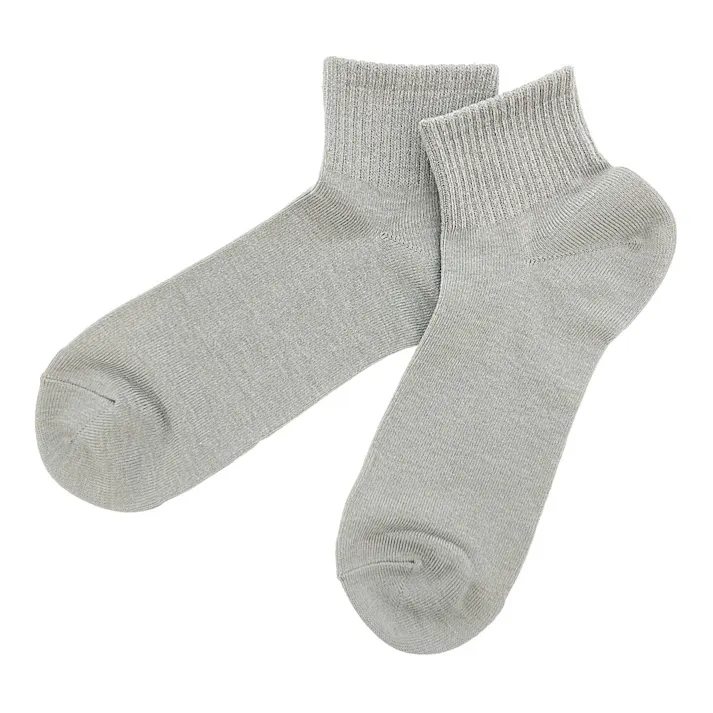 カインズ 暑くても寒くても快適靴下 ショート グレー 25.0cm-27.0cm 2足組