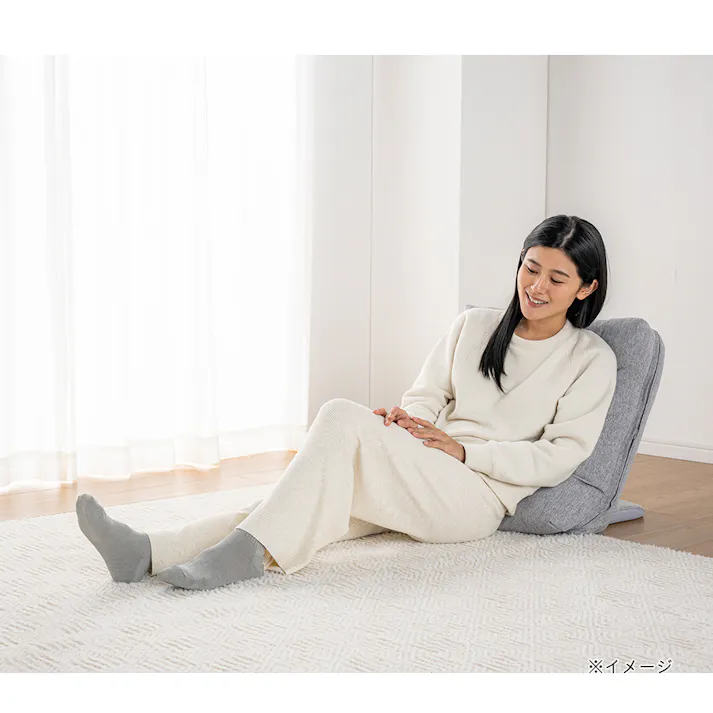 カインズ 暑くても寒くても快適靴下 ショート グレー 25.0cm-27.0cm 2足組