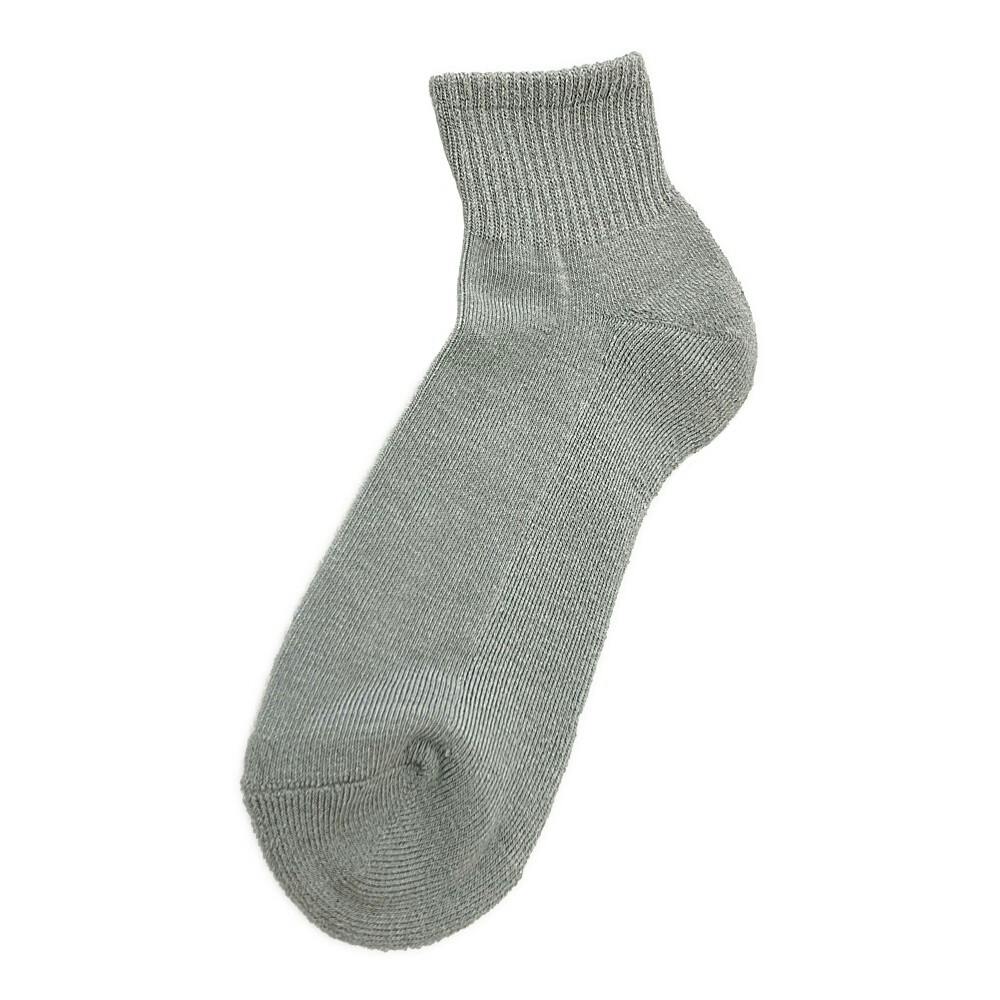 カインズ 暑くても 寒くても快適靴下 ショート丈 底パイル 先丸 グレー 25.0cm-27.0cm 2足組 紳士 靴下・肌着