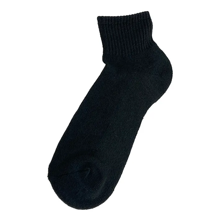 カインズ 暑くても寒くても快適靴下 ショート丈 底パイル 先丸 ブラック 25.0cm-27.0cm 2足組