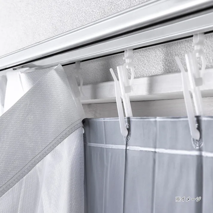 組合せて使える遮熱・保温カーテンライナー グレー 100×200cm 2枚組