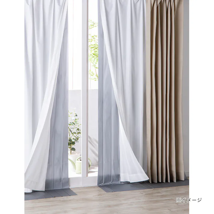 組合せて使える遮熱・保温カーテンライナー グレー 100×200cm 2枚組