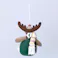 人形 トナカイ レッド&グリーン