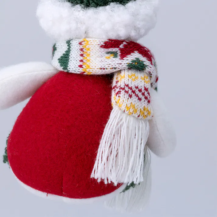 人形 スノーマン レッド&グリーン