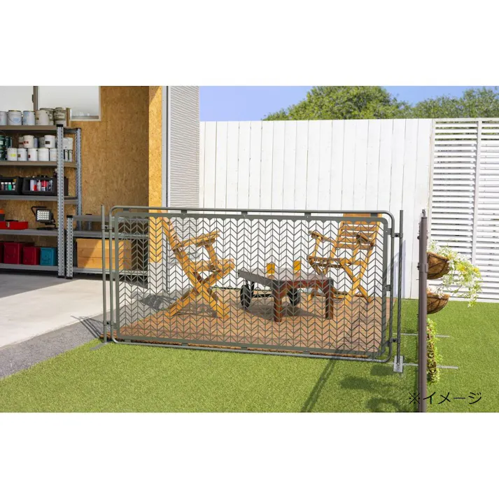 デザインフェンス ヘリンボーン ダークグリーン 90×180【SU】