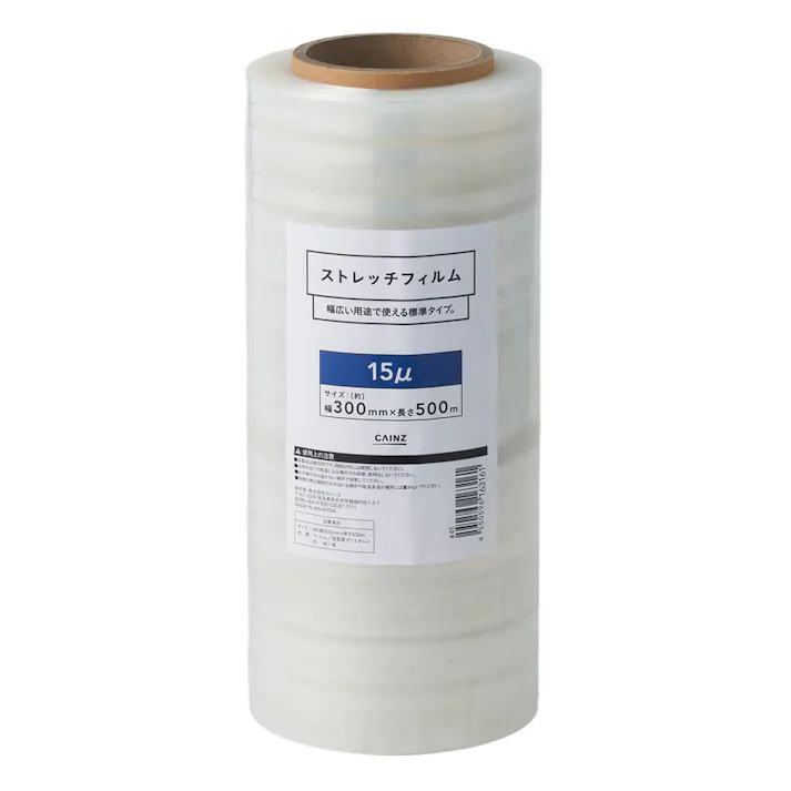 カインズ ストレッチフィルム15μ 幅300mm 長さ500m 1巻