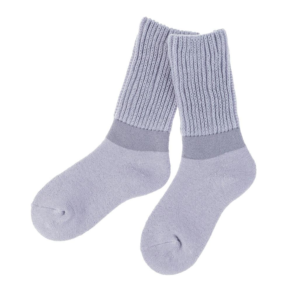 カインズ あったか靴下 ミドル パープル 23.0cm-25.0cm 婦人 靴下・肌着