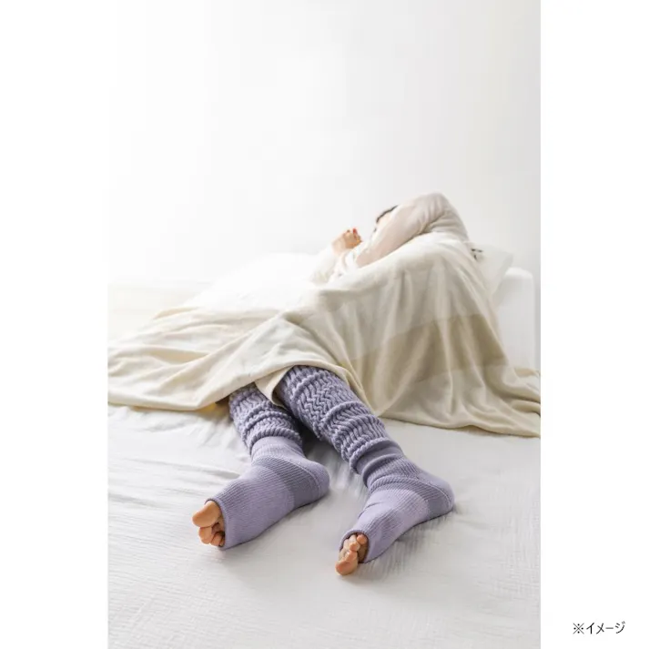 カインズ おやすみ用靴下 パープル 23.0cm-25.0cm