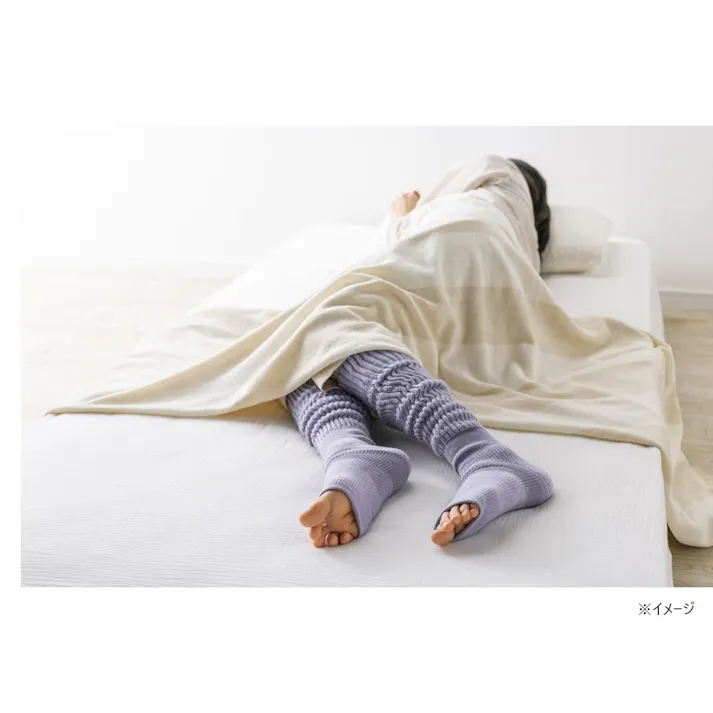 カインズ おやすみ用靴下 パープル 23.0cm-25.0cm