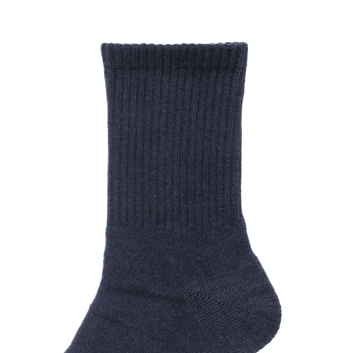 カインズ 紳士 耐久強度10倍 発熱 摩擦に強い 靴下 ハーフ丈 ディープブルー 25.0cm-27.0cm 3足組