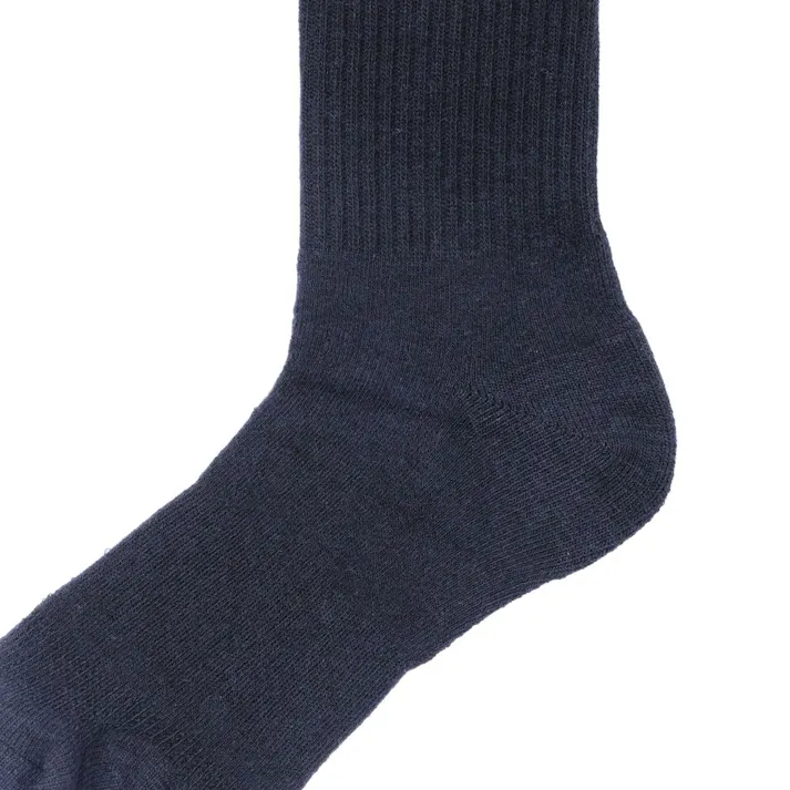 カインズ 紳士 耐久強度10倍 発熱 摩擦に強い 靴下 ハーフ丈 ディープブルー 25.0cm-27.0cm 3足組
