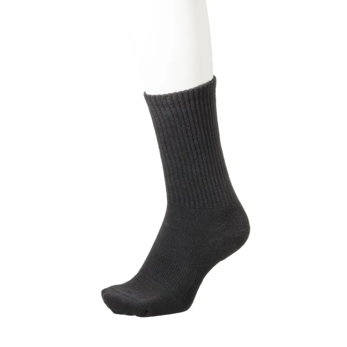 カインズ 紳士 耐久強度10倍 発熱 摩擦に強い 靴下 クルー丈 ブラック 25.0cm-27.0cm 3足組