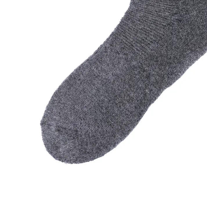 カインズ メリノウール靴下 保湿 保温 内側総パイル ミドル丈 杢グレー 25.0cm-27.0cm