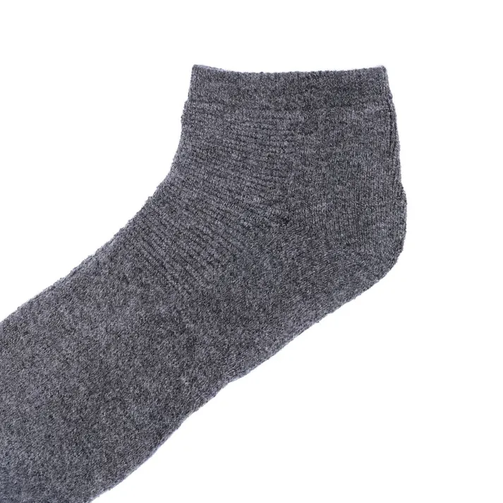 カインズ メリノウール靴下 保湿 保温 内側総パイル ミドル丈 杢グレー 25.0cm-27.0cm