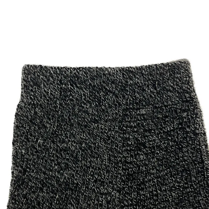 カインズ メリノウール靴下 保湿 保温 内側総パイル ミドル丈 杢ブラック 25.0-27.0cm