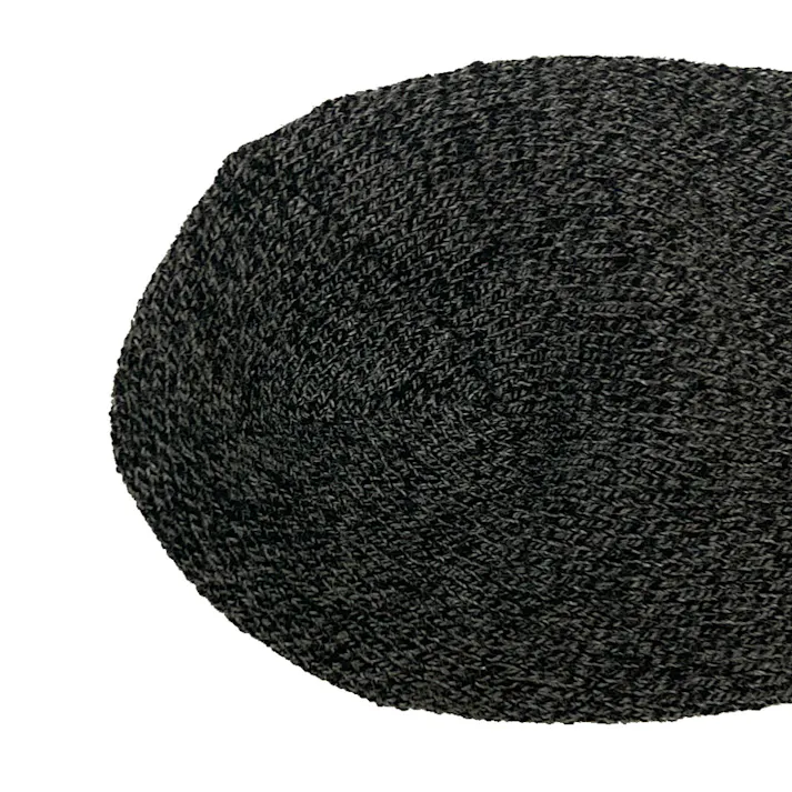 カインズ メリノウール靴下 保湿 保温 内側総パイル ミドル丈 杢ブラック 25.0-27.0cm