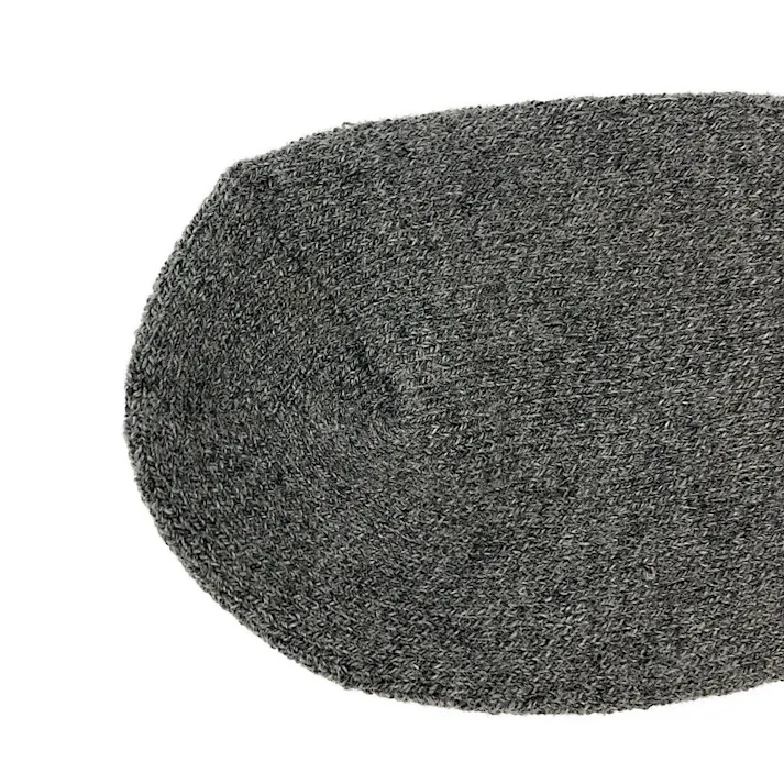 カインズ メリノウール靴下 保湿 保温 内側総パイル クルー丈 杢グレー 25.0-27.0cm