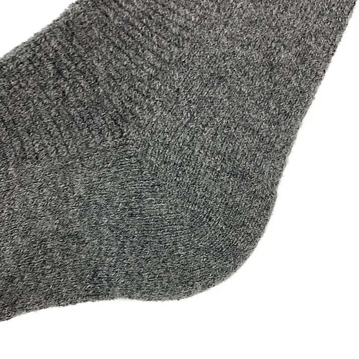 カインズ メリノウール靴下 保湿 保温 内側総パイル クルー丈 杢グレー 25.0-27.0cm