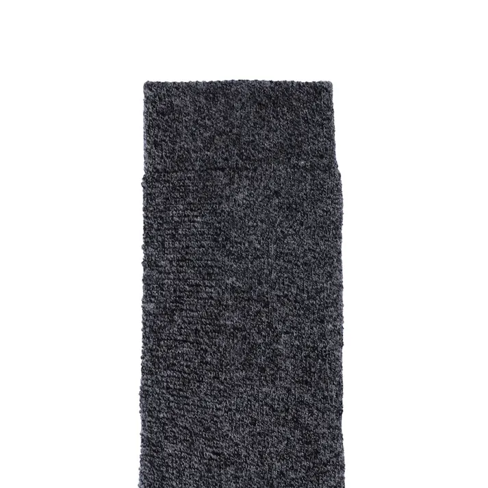 カインズ メリノウール靴下 保湿 保温 内側総パイル クルー丈 杢ブラック 25.0-27.0cm