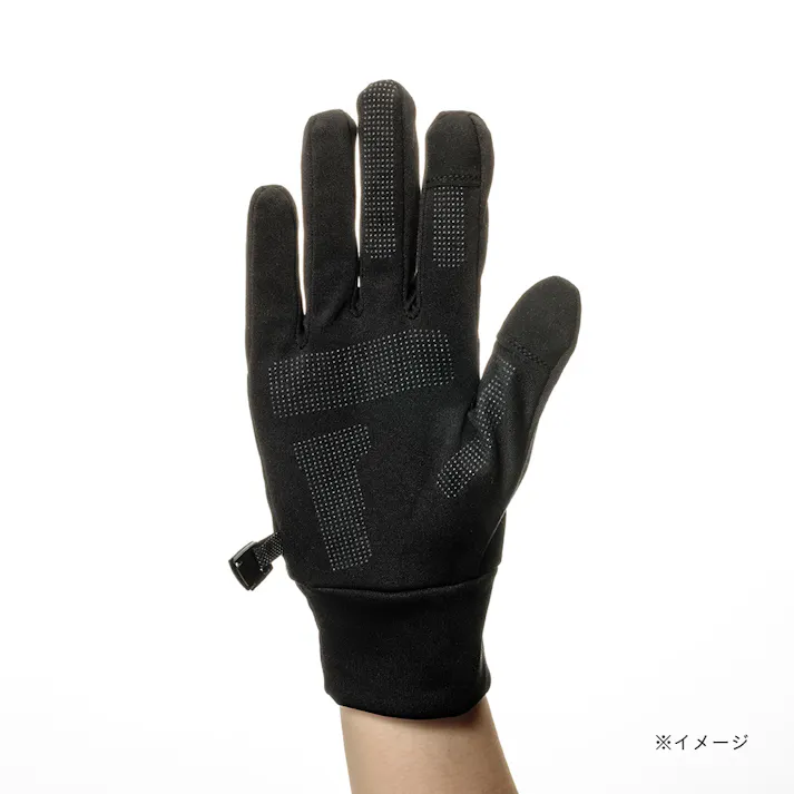 Hot fine タッチパネル対応 すべり止め付き防寒手袋 撥水 ブラック L