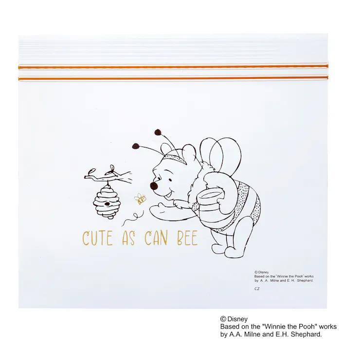 抗菌ダブルジッパーバッグ SS くまのプーさん 35枚入り