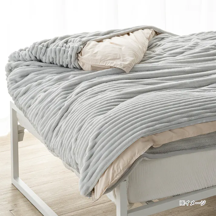 毛布にもなる楽掛けふとんカバー グレーセミダブル※カバーのみ