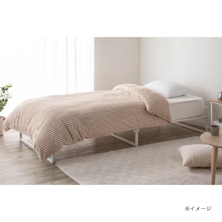 毛布にもなる楽掛けふとんカバー ライトベージュセミダブル※カバーのみ