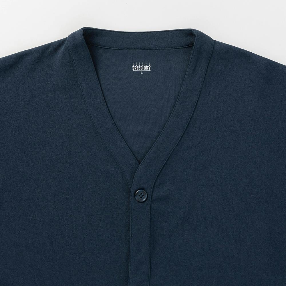 SPEED DRY さらっとした肌触りのカーディガン ネイビー M | 作業