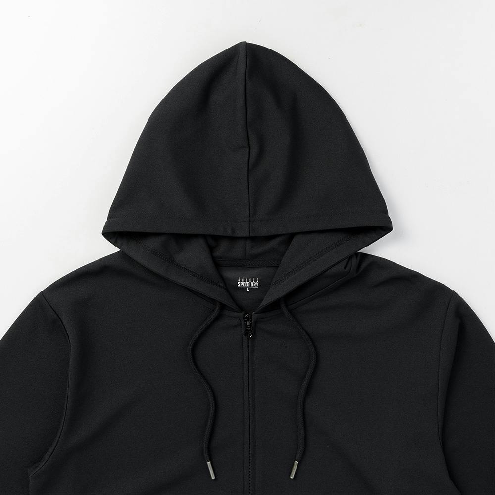 SPEED DRY さらっとした肌触りのパーカー ブラック L | 作業着・作業服