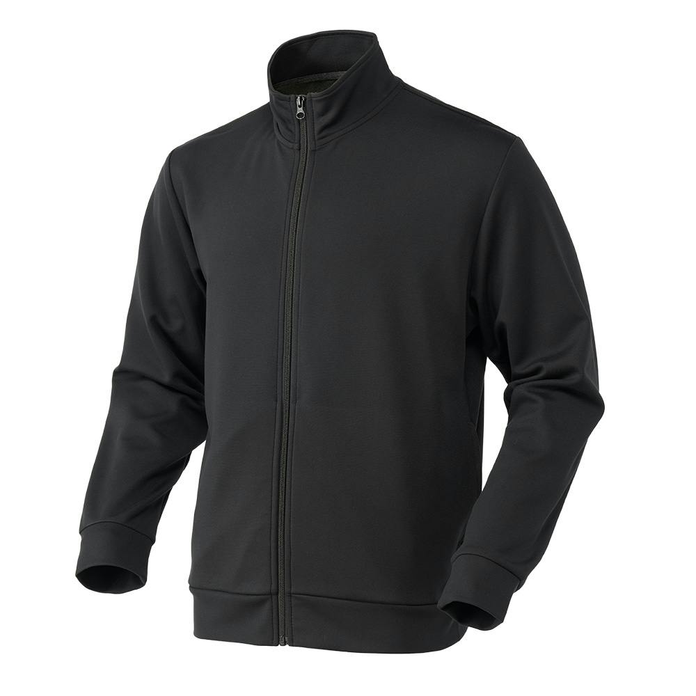 Hot fine なめらかストレッチ スタンドジャケット ブラック L シャツ・ブルゾン