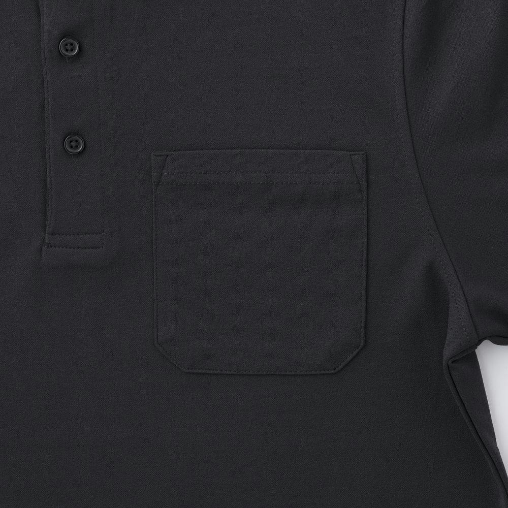 SPEED DRY さらっとした肌触りのポロシャツ 長袖 ブラック M | 作業着